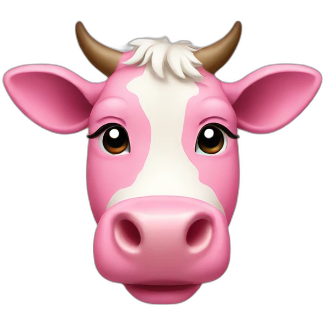 Pink cow emoji