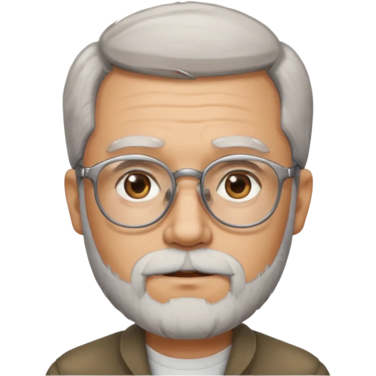 "viejito joven con lentes y barba con pocas canas emoji