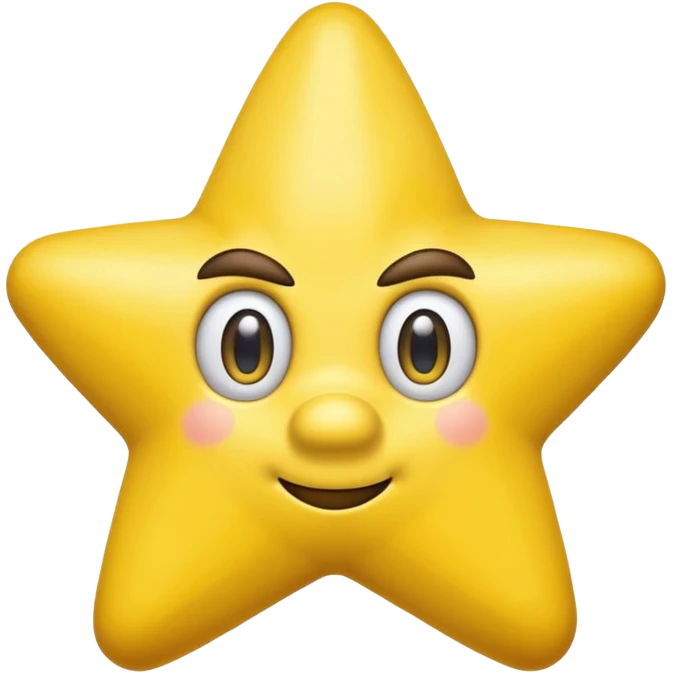 ESTRELLA DE SUPER MARIO SIN NARIZ Y SIN Boca nadams los ojos emoji