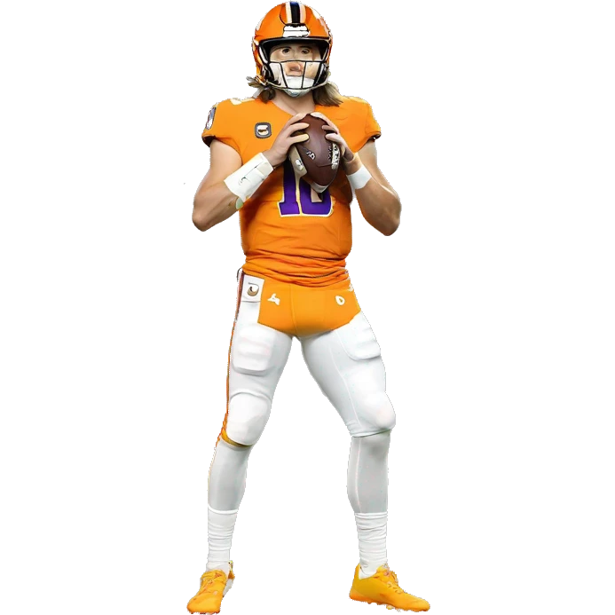 justin herbert standing over trevor lawrence  emoji