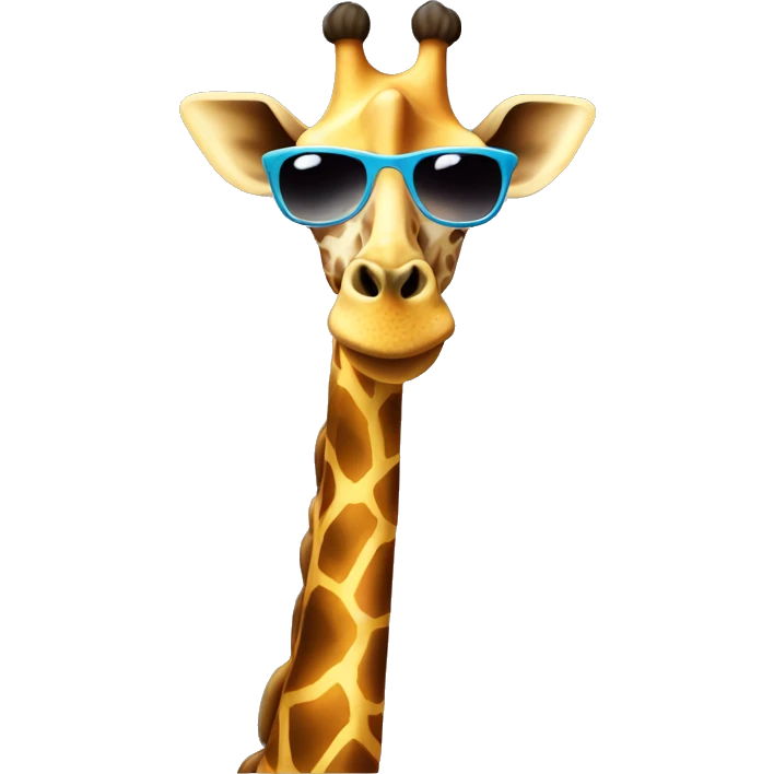 giraffe with sunglasses￼ emoji