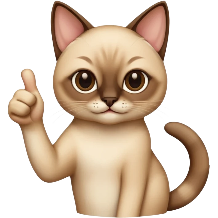 siamese cat thumbs up emoji
