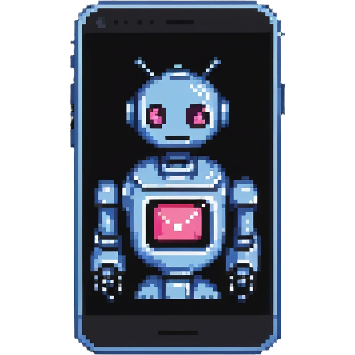 Instagram DM with robot assistant suggesting message replies emoji