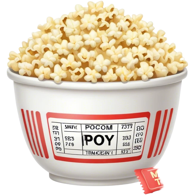 Popcorn and ciema emoji
