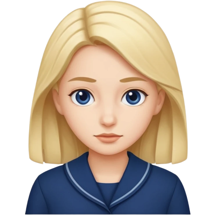 Girl with navy blue clothes emoji