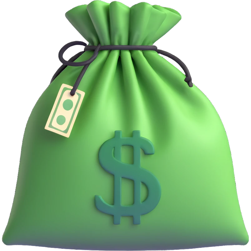 money bag with cash emoji