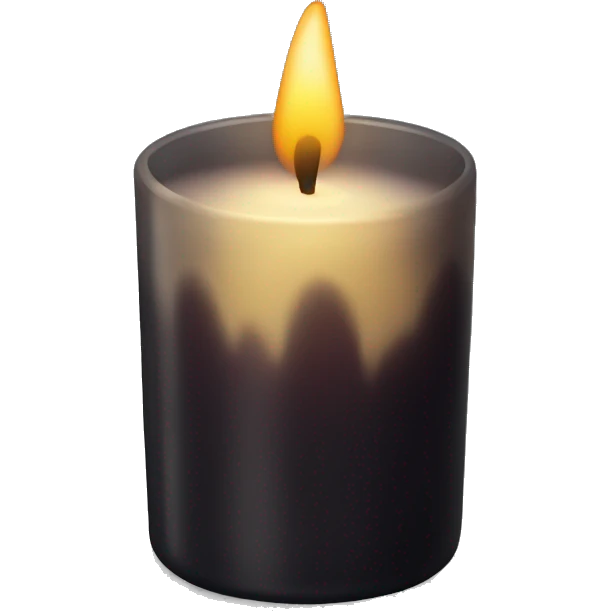 a Christmas candle in a dark jar emoji