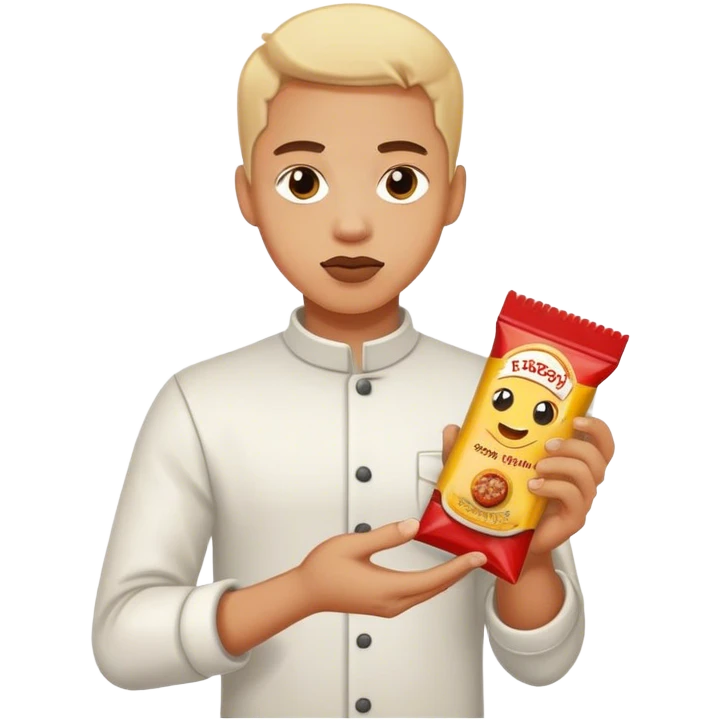 Admitting a mistake honestly yet in a cute and witty way, holding a seasoning reward gift with a playful and apologetic expression emoji