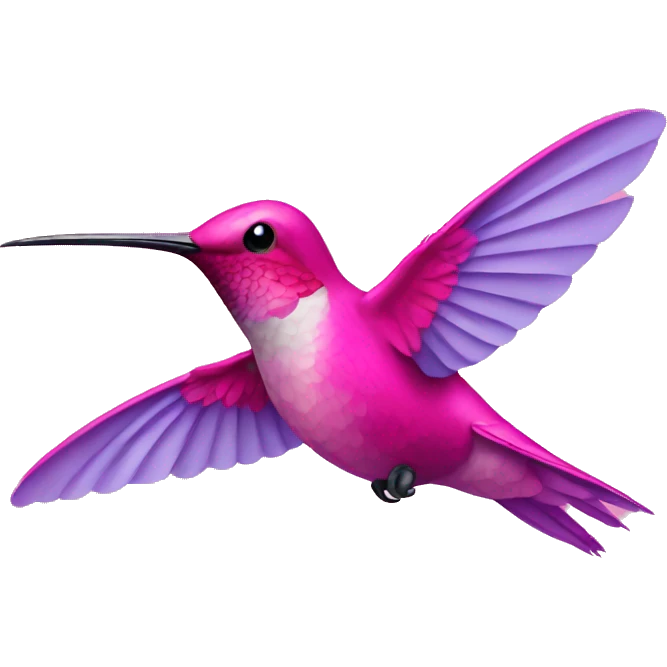 pink hummingbird emoji