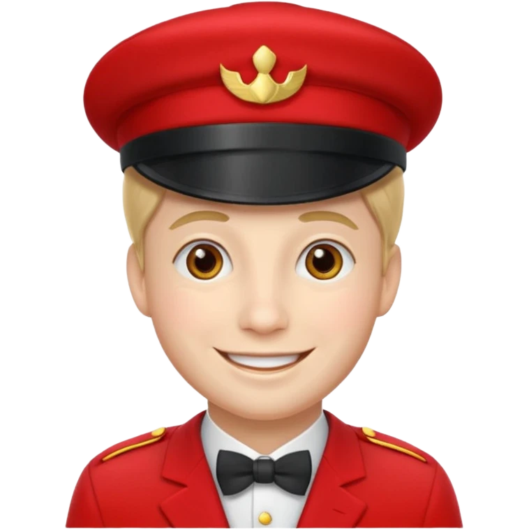 bellboy red hat face emoji