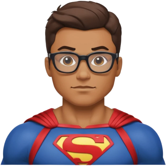 Glasses-Wearing super Heroe emoji