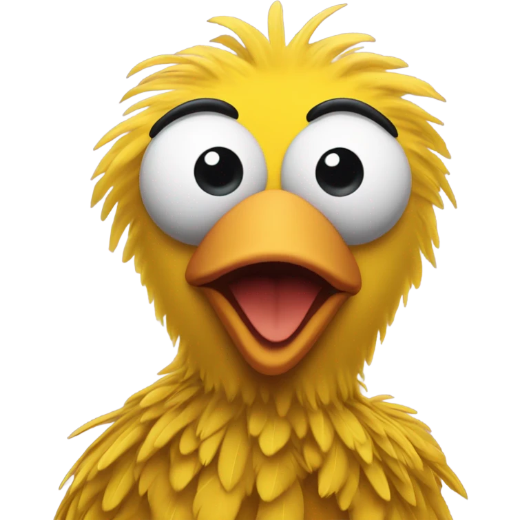 Bird yellow puppet big bird Sesame Street emoji