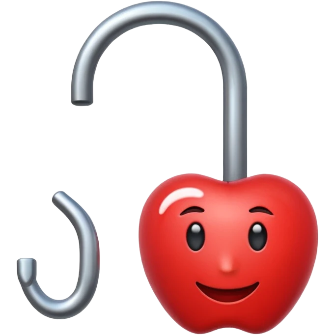 hook emoji, simple, clear shape, apple style emoji