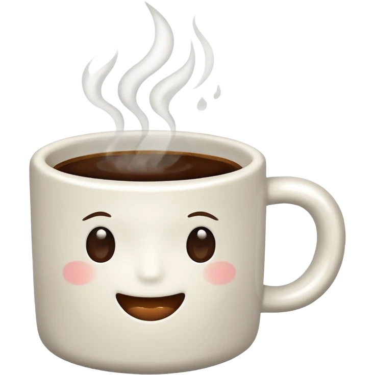 plain mug of steaming coffee emoji