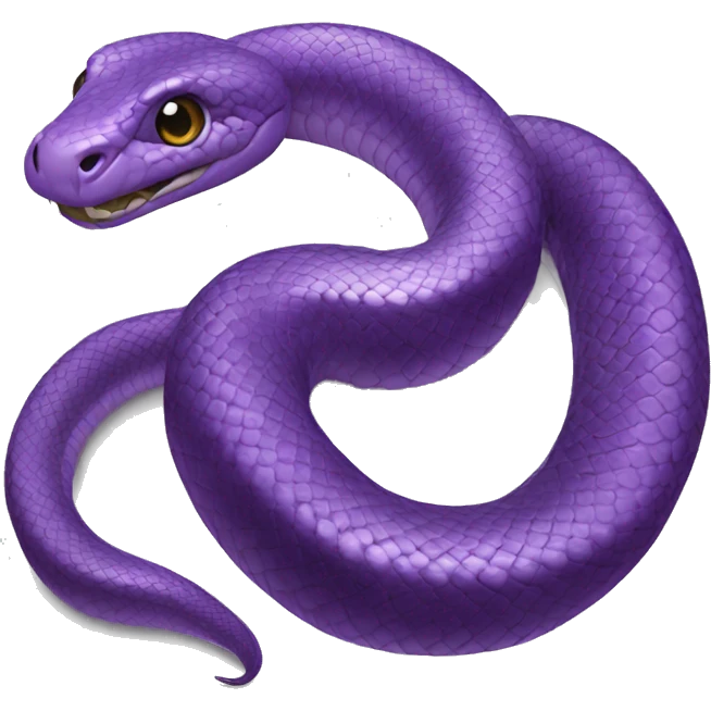 Purple snake realistic emoji