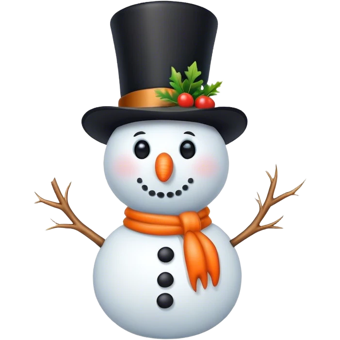Cute snowman emoji