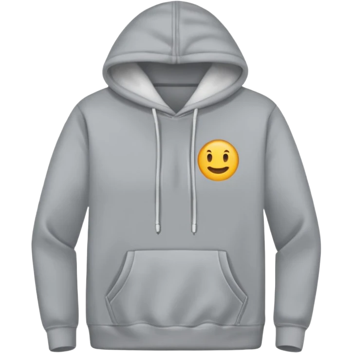 comfy grey hoodie without person emoji