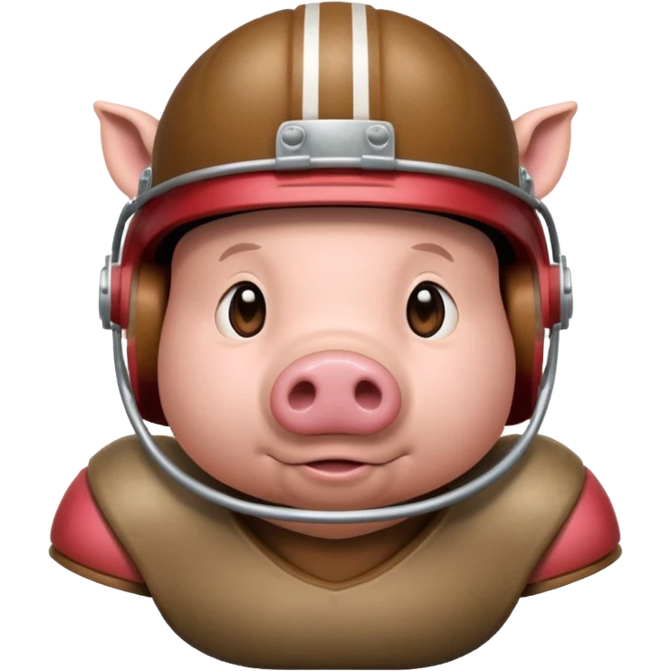 american football player pig with emoji