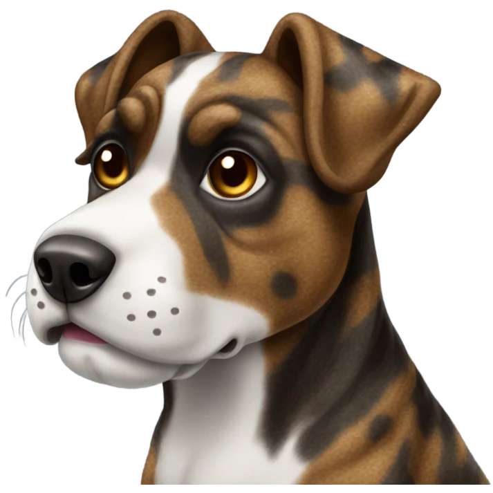 Brindle dog emoji