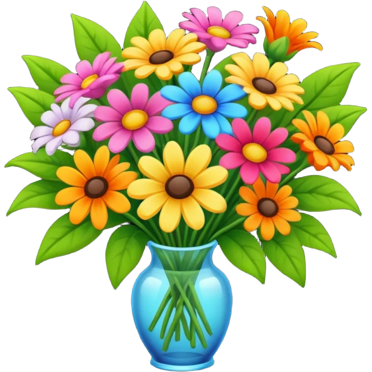 Draw a bouquet, isometric camera with a High-Angle Shot emoji