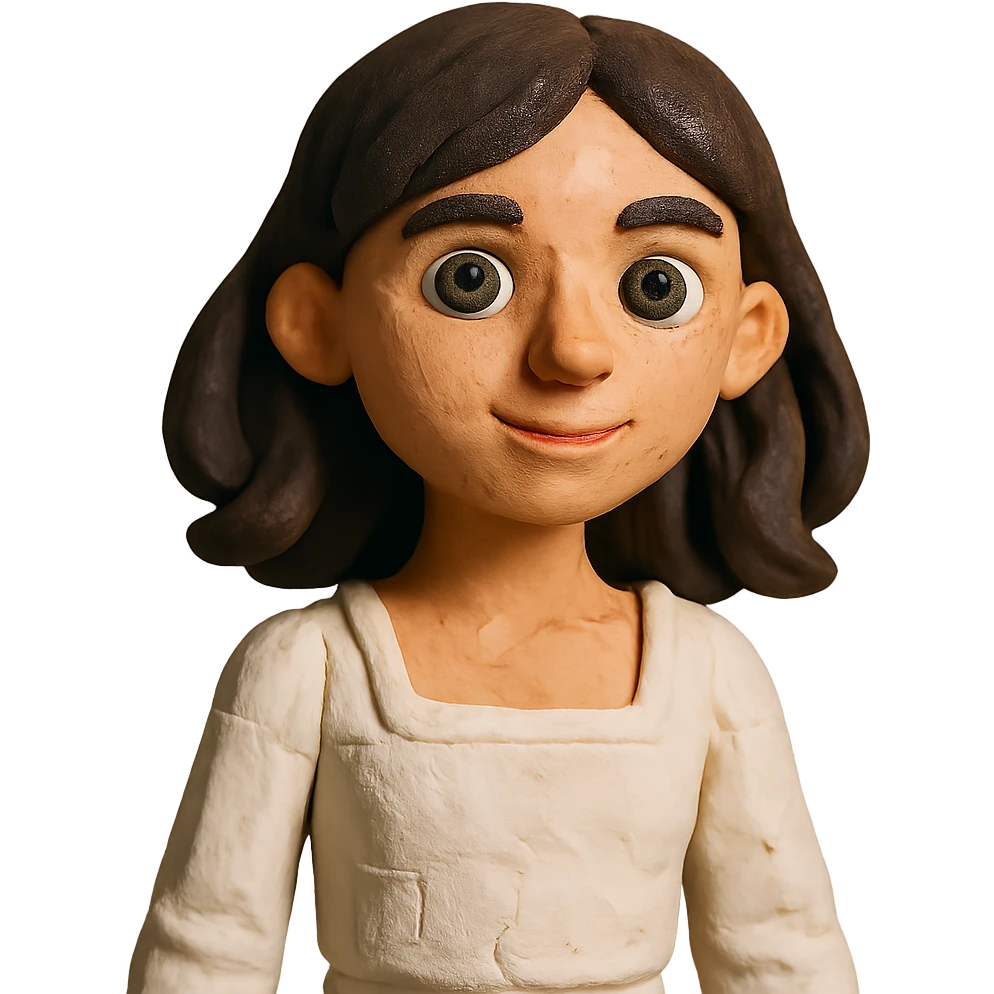menina bonita, cabelo escuro, pele clara, olhos verdes, roupa branca estilosa emoji