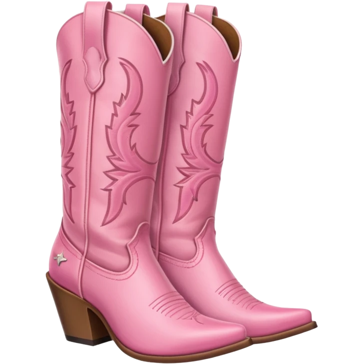 pink cowgirl boots emoji