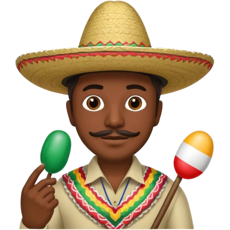 Hombre mexicano con sombrero mexicano 15 de septiembre  emoji
