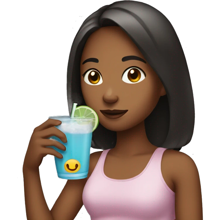 girl holding a drink  emoji