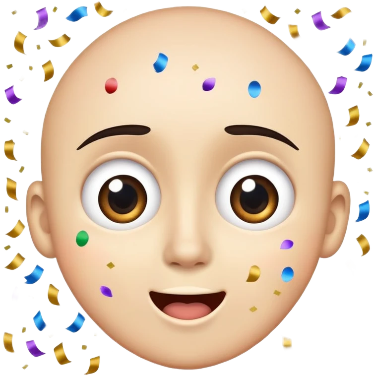 excited face with wide eyes and confetti emoji