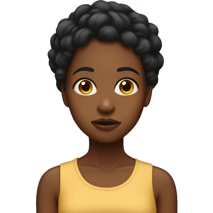 Black girl unimpressed emoji