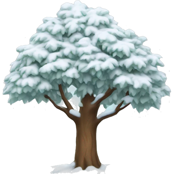 snowy tree emoji