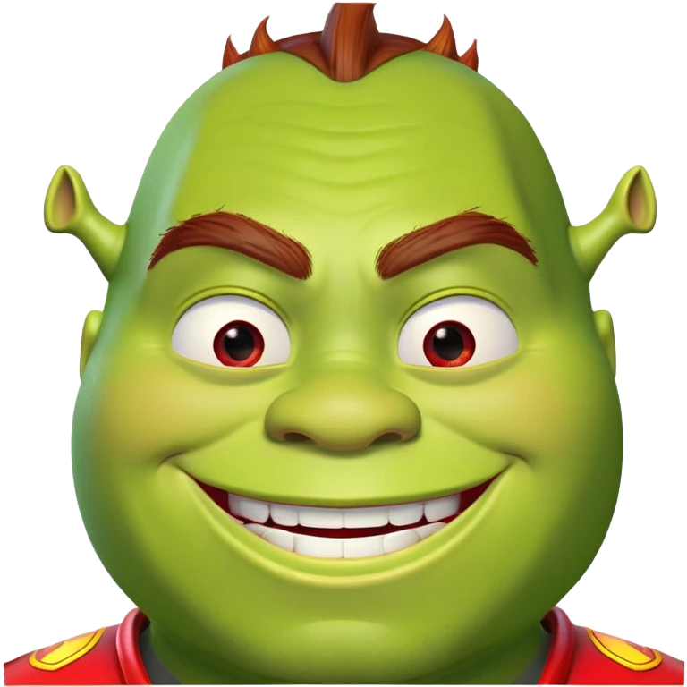 Shrek have sec with Lightning McQueen emoji