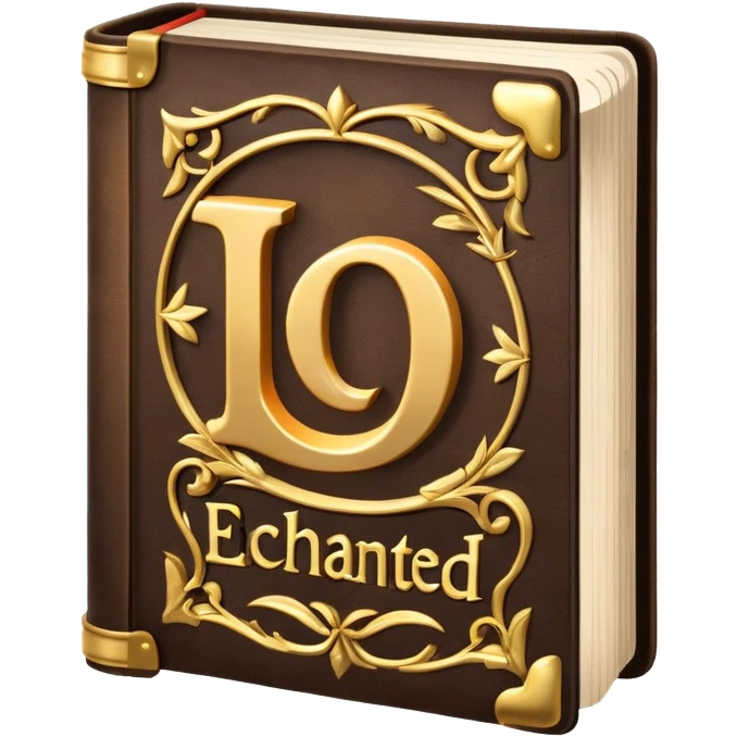enchanted book with floating letters emoji