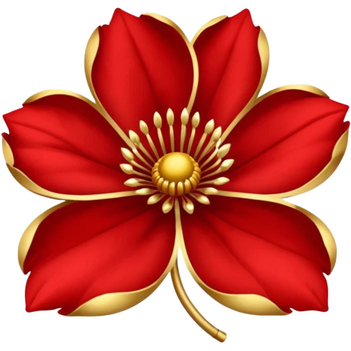 Red gold flover emoji