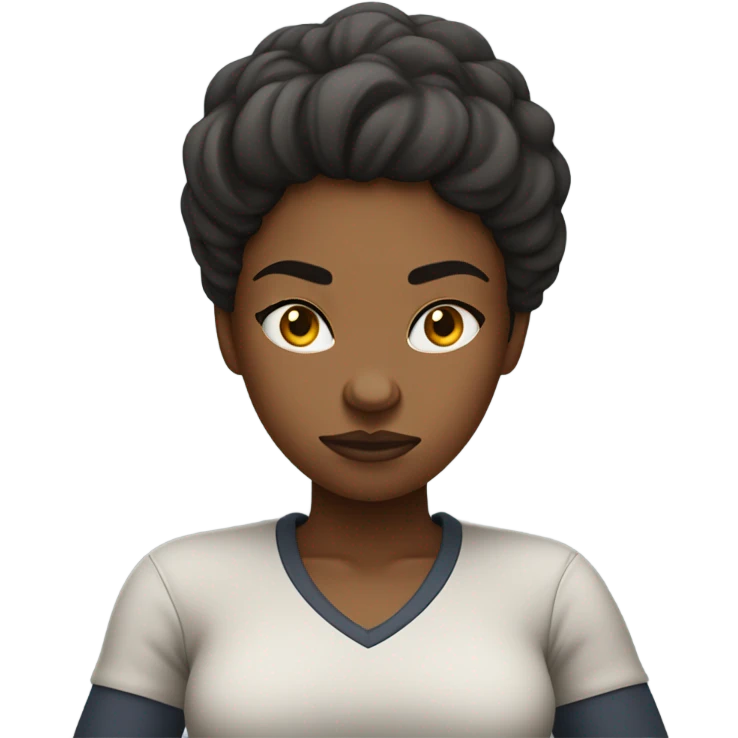annoyed black girl emoji