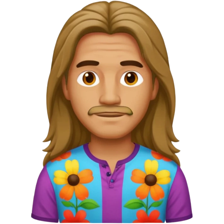 man in hippies type emoji