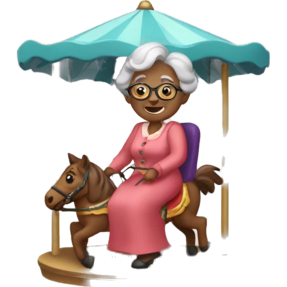 grannies on the carousel emoji
