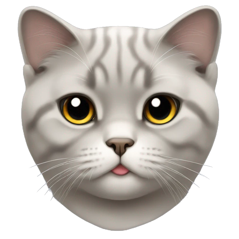 Cat Scottish fold emoji