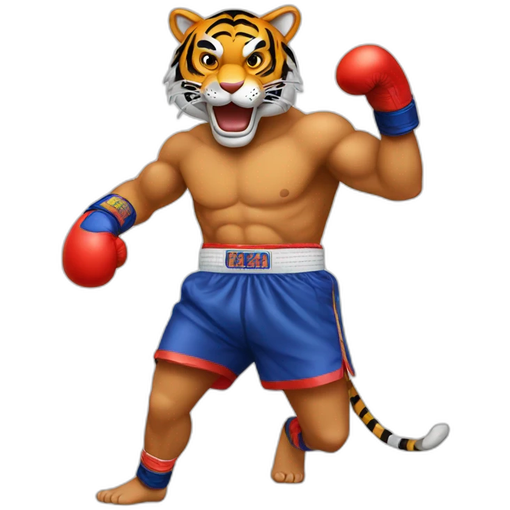 Muay thai Tiger  emoji