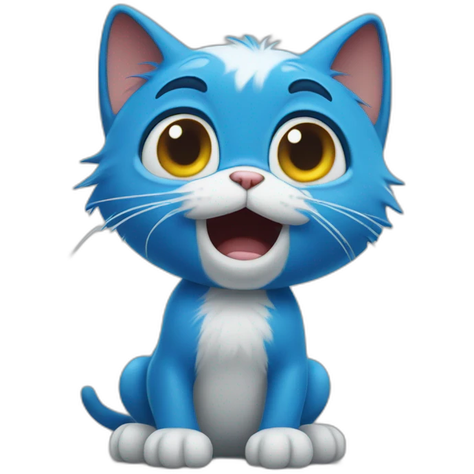 smurf cat shocked emoji