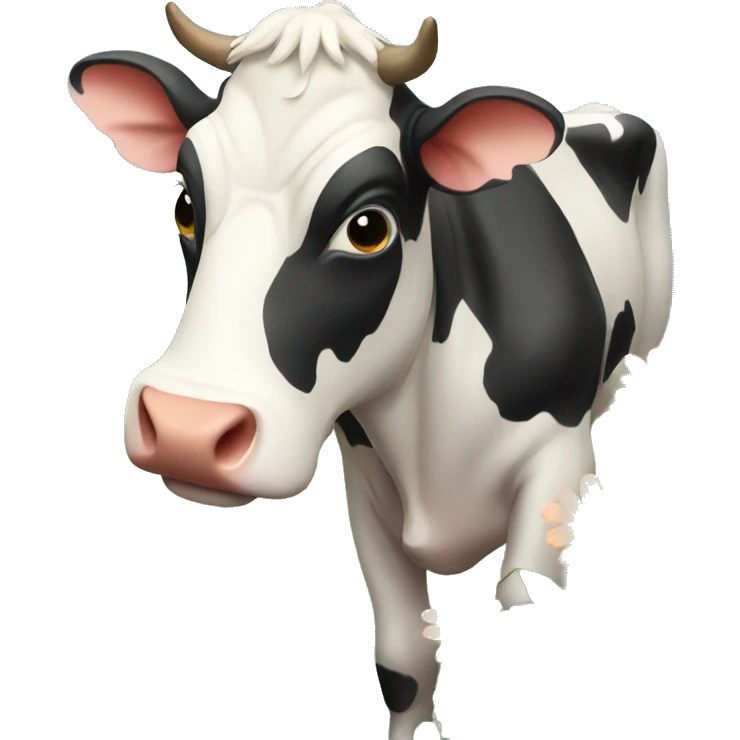 cow with flowers emoji