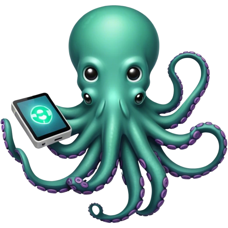 Octopus in shade #76B900 holding a GPU emoji