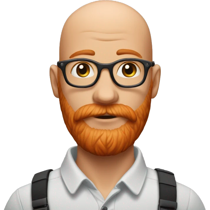 bald red beard photojournali emoji