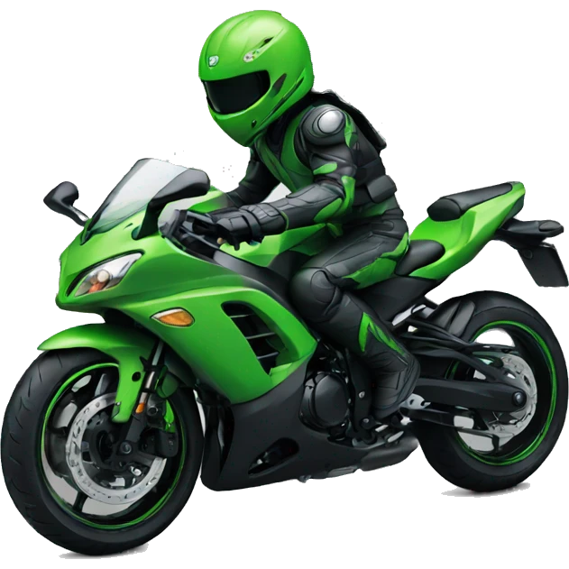 Ninja driving Kawasaki ninja emoji