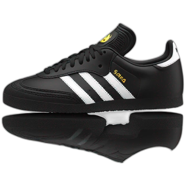 Adidas samba shoe black emoji