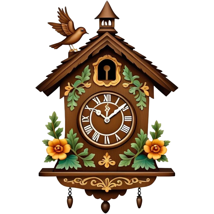 vintage cuckoo clock emoji