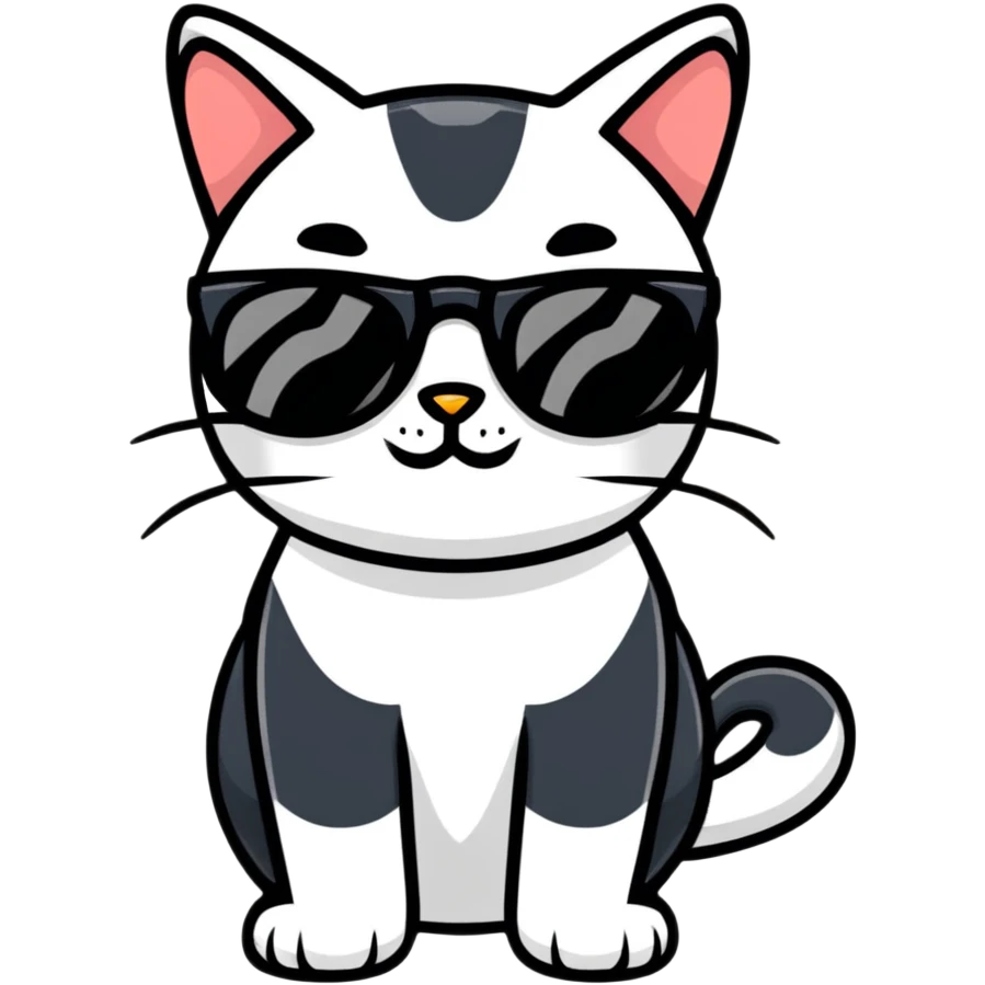Cat with sunglasses emoji