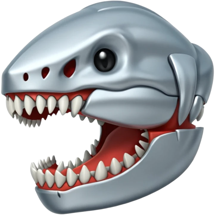 metallic jaw with teeth, nothing more emoji