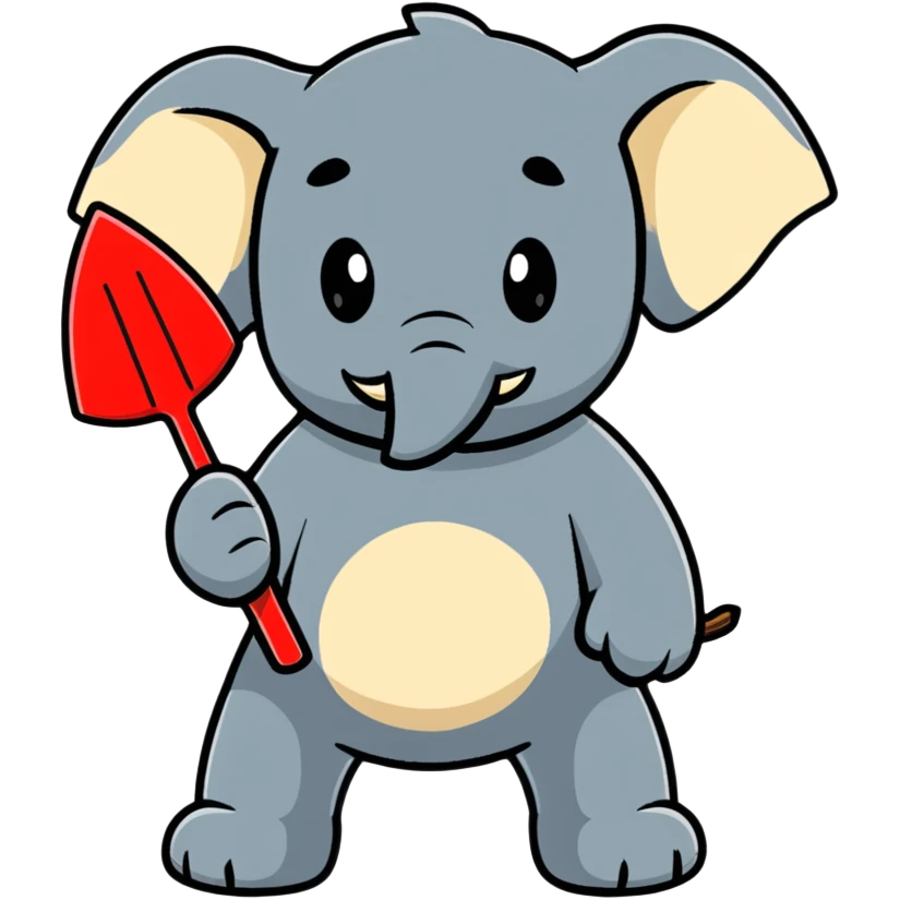elephant mafia enforcer with a spanking paddle emoji