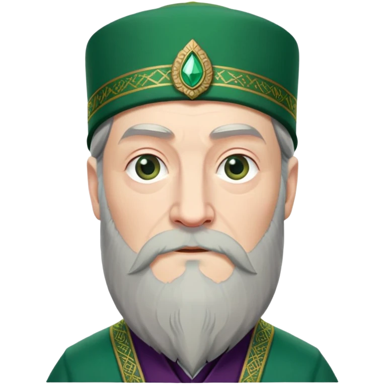 albus dumbledore from harry potter with green turkish fez hat and decorative motifs, no gem emoji